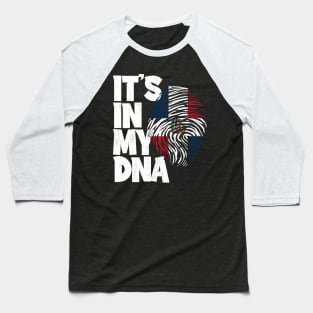 IT'S IN MY DNA Dominican Republic Flag Men Women Kids Baseball T-Shirt